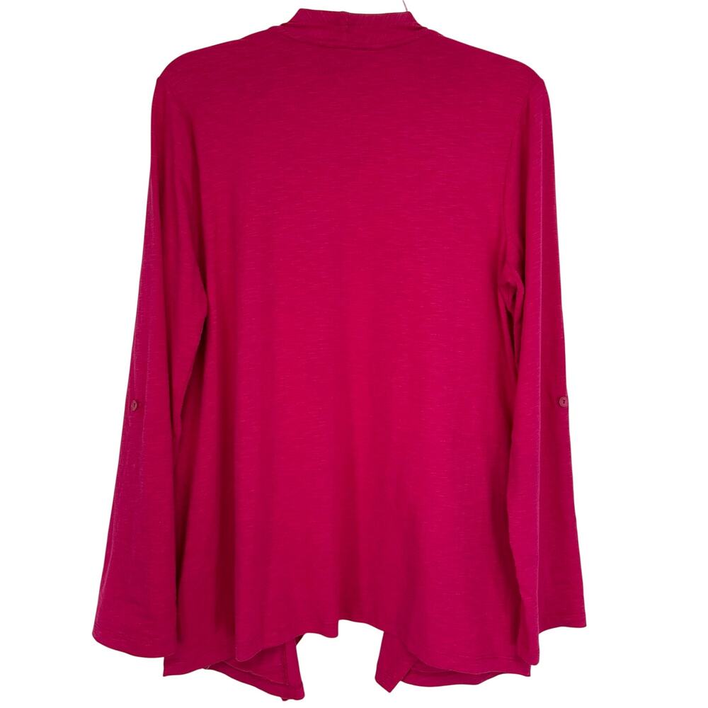 NWOT Talbots Open Draped Cardigan Sweater Fuchsia Pink Size M - Picture 5 of 7